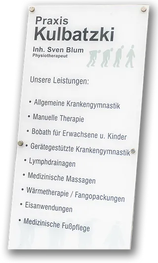 Krankengymnastik und Physikalische Therapie Praxis Kulbatzki über uns 01